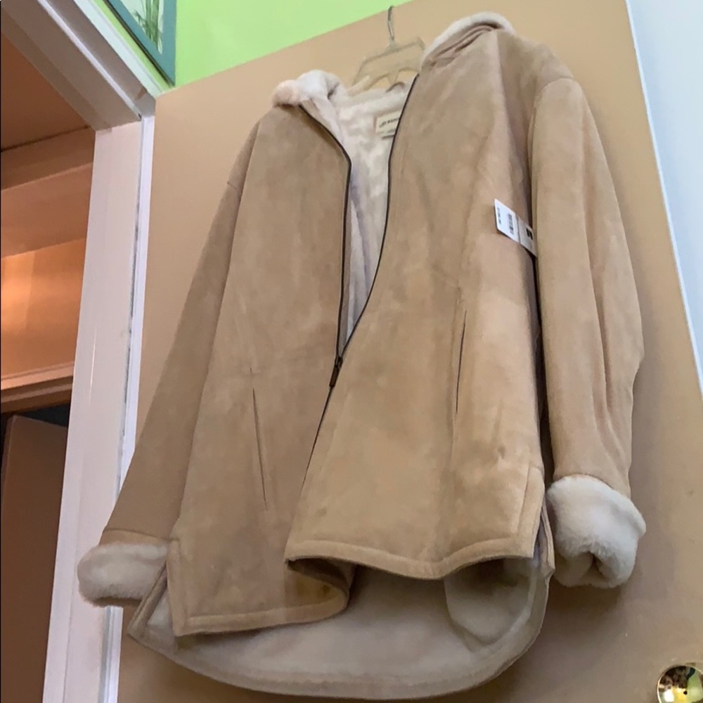 Hooded suede St. John’s bay jacket